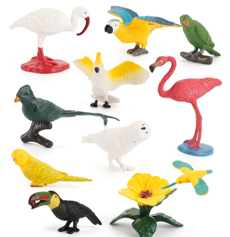 Children's Solid Simulation Animal World Mini Birds