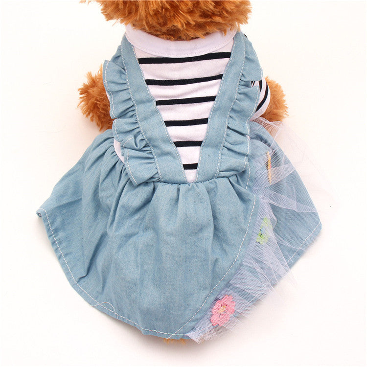 Summer And Autumn Clothing Cat Clothes Denim Skirt