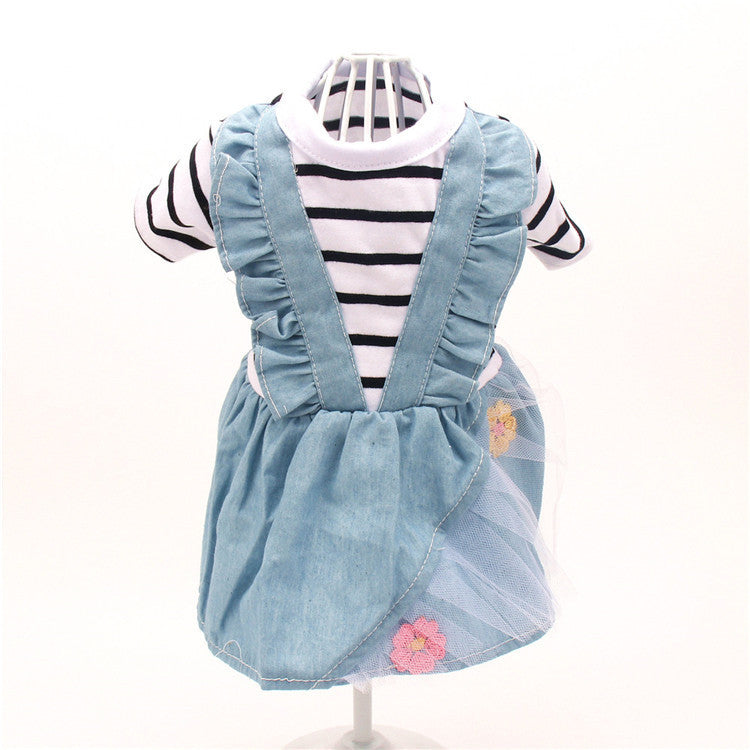 Summer And Autumn Clothing Cat Clothes Denim Skirt