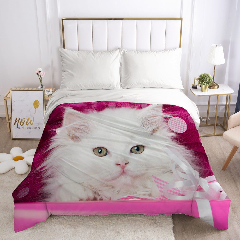 Quilt cover, bedding, dog, cat