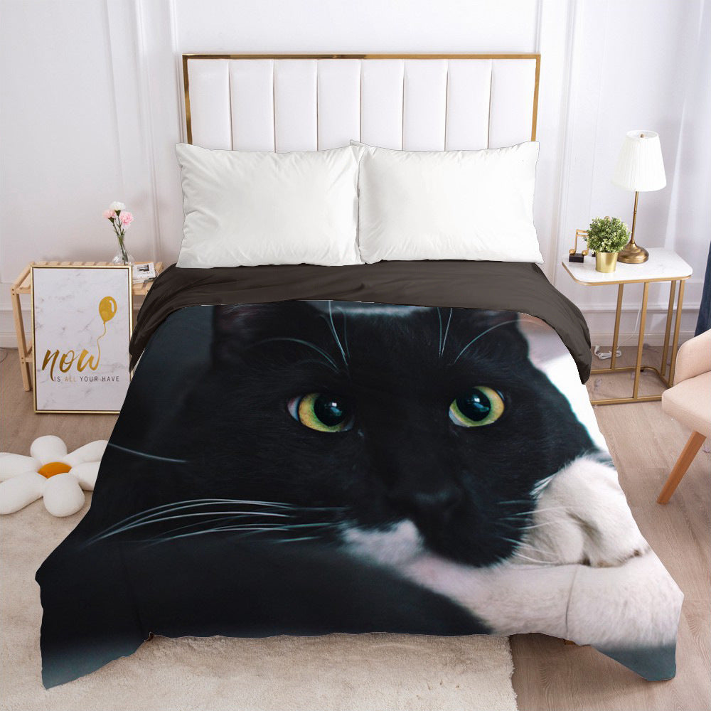 Quilt cover, bedding, dog, cat