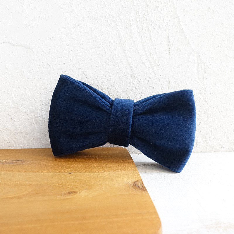 Dog collar double-layer bow tie accessories