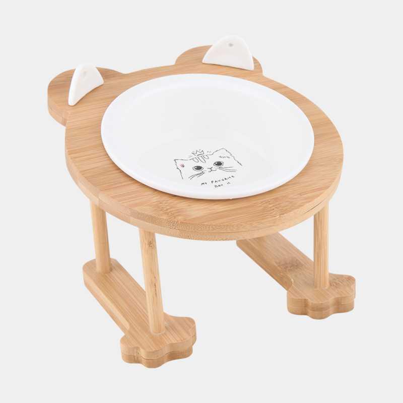 Inclined ceramic cat food cat food bowl