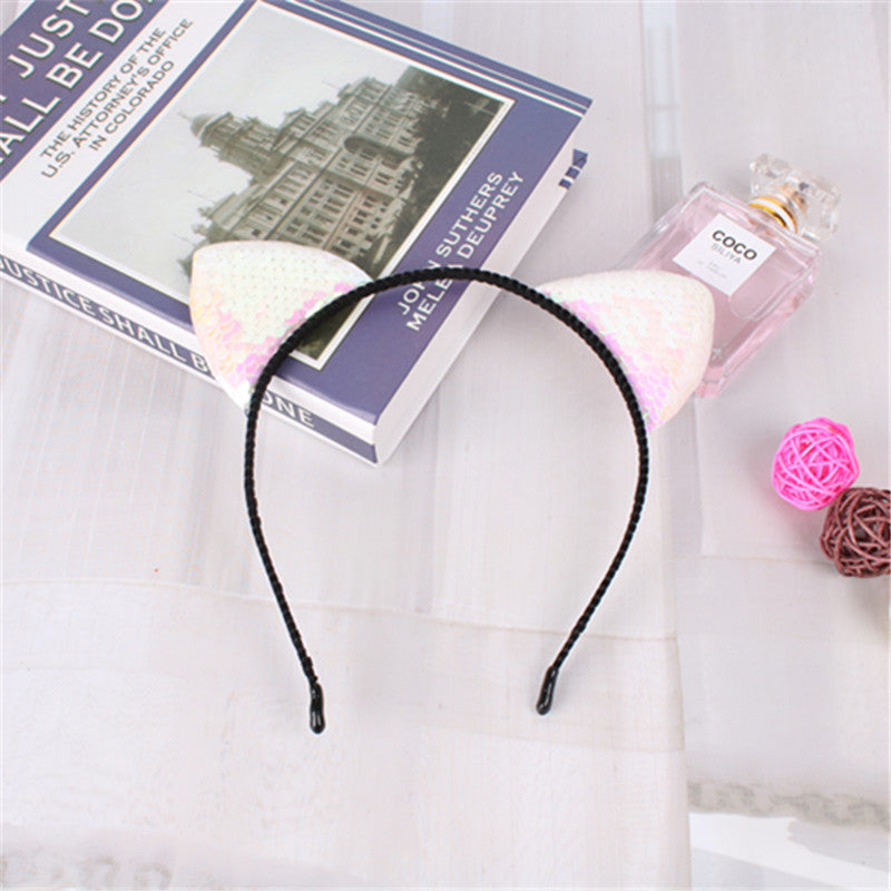 Fashion Hair Accessories Sequined Cat Ear Headband Children's Hair Accessories