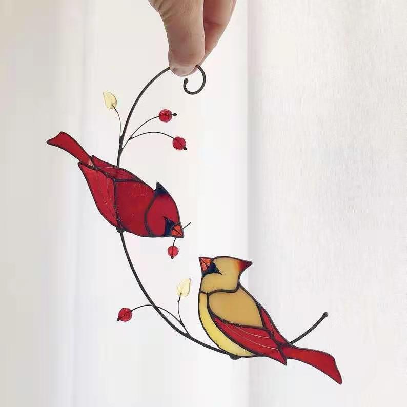 Four Birds Pendant Color Art Alloy Group Window Decoration