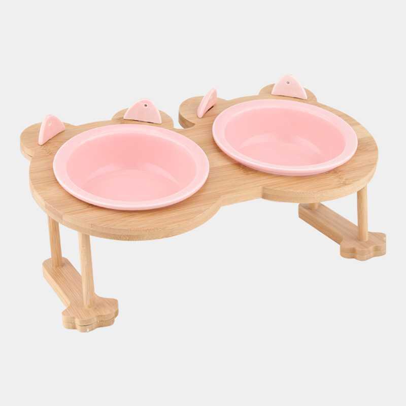 Inclined ceramic cat food cat food bowl