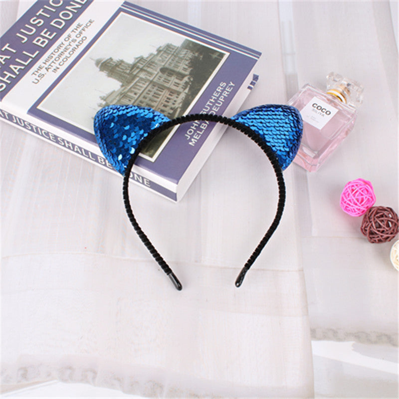 Fashion Hair Accessories Sequined Cat Ear Headband Children's Hair Accessories