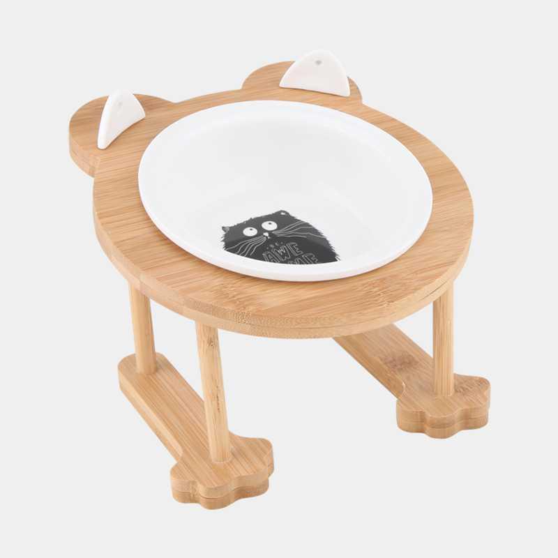 Inclined ceramic cat food cat food bowl