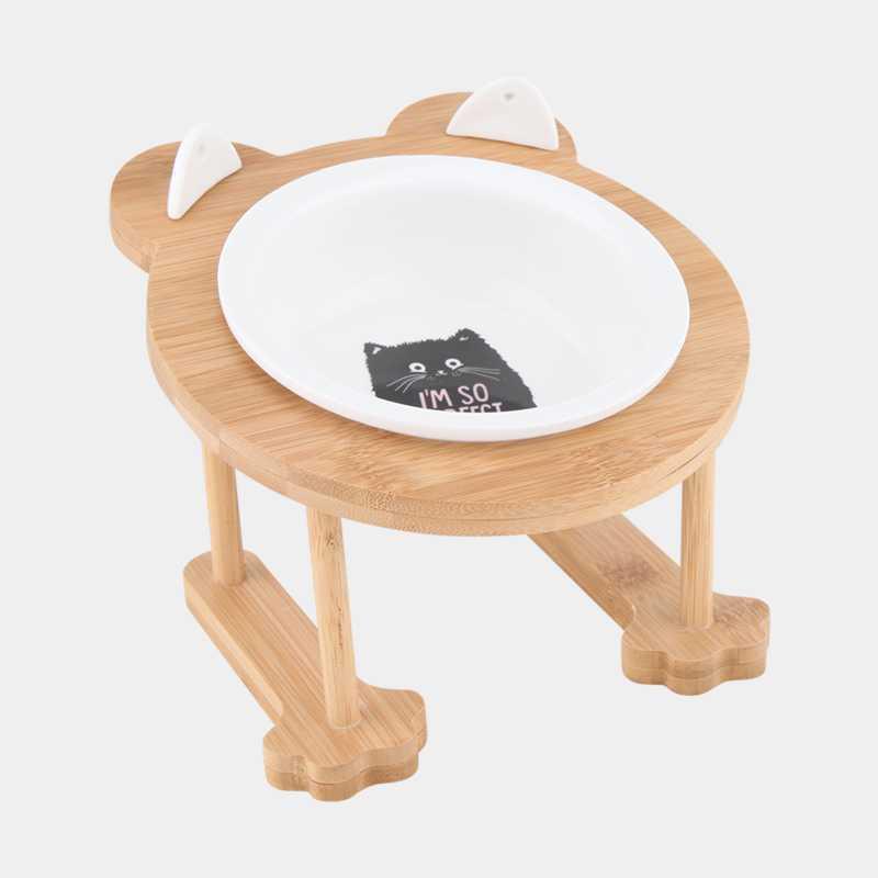 Inclined ceramic cat food cat food bowl