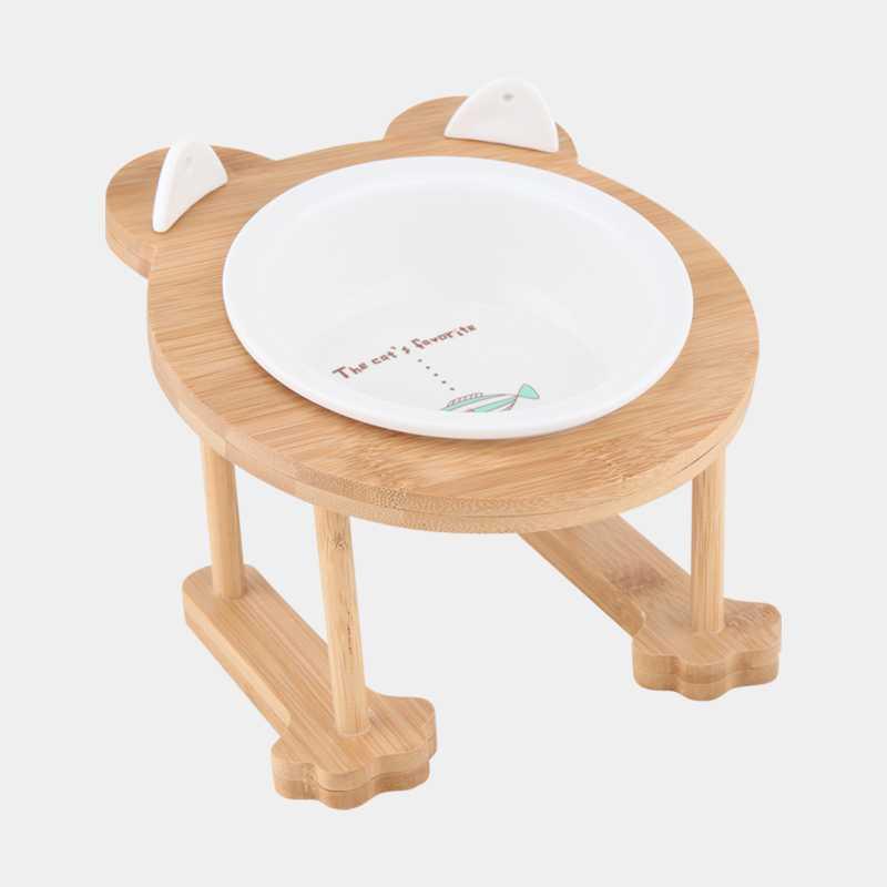 Inclined ceramic cat food cat food bowl