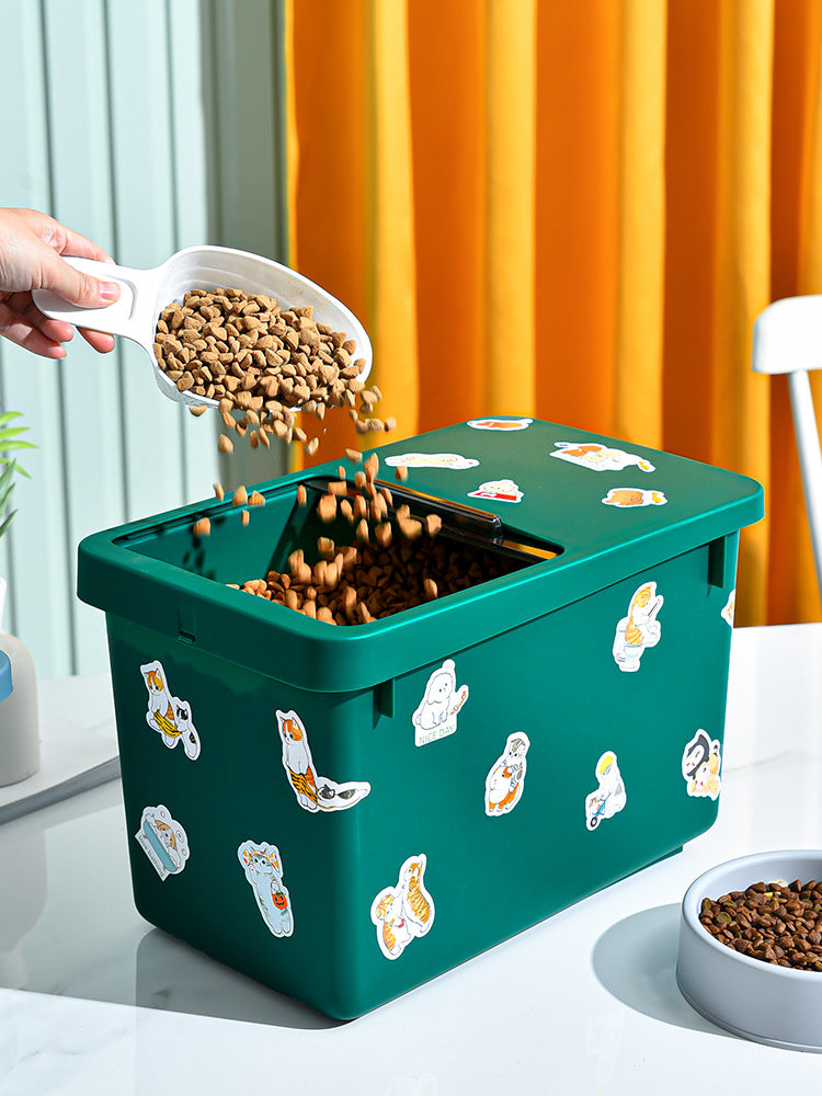 Cat Dog Food Storage Bucket Food Bucket Storage Box