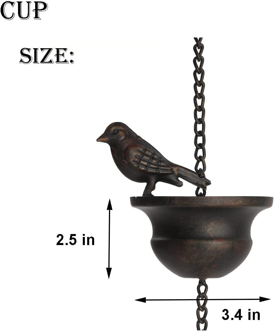 Mobile Birds Outdoor Rain Chain Outdoor Decorative Hanging Chain