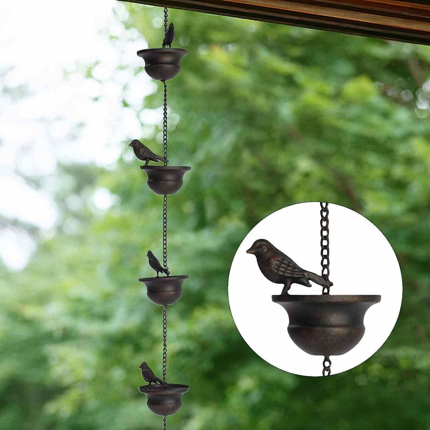 Mobile Birds Outdoor Rain Chain Outdoor Decorative Hanging Chain