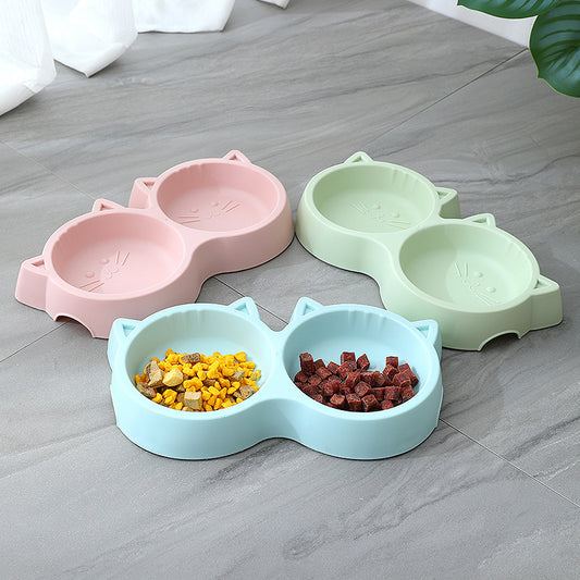 Macarons Plastic Food Bowl Cat