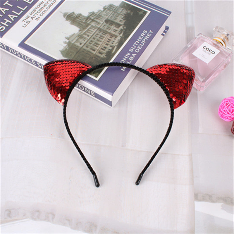 Fashion Hair Accessories Sequined Cat Ear Headband Children's Hair Accessories