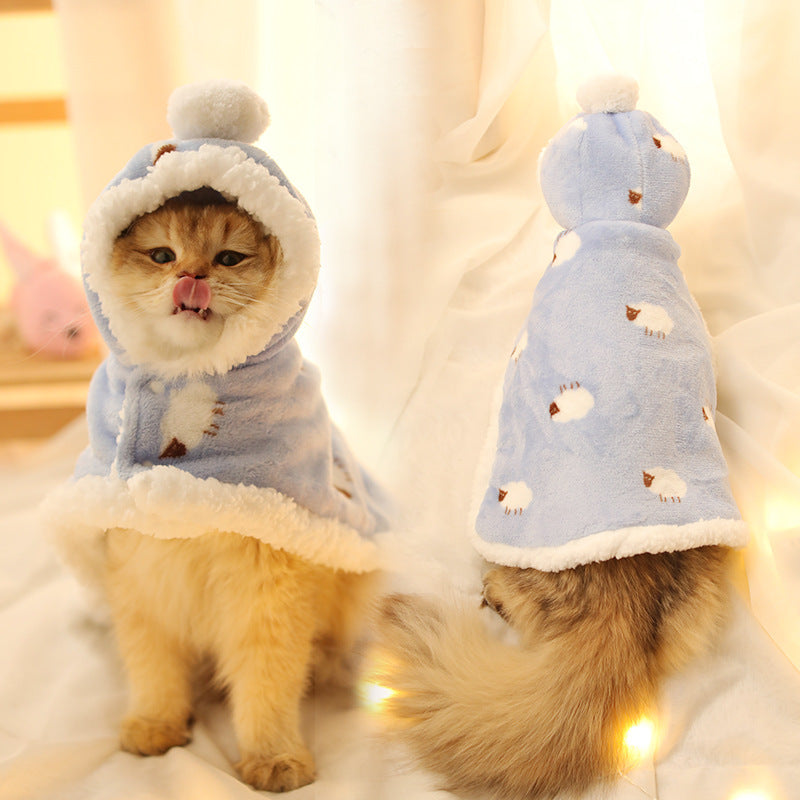 Warm Nightgown Cat Transforms Into Winter Clothing