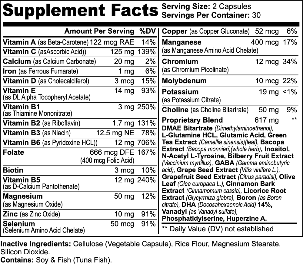 PEEQ FOCUS Nootropic Formula